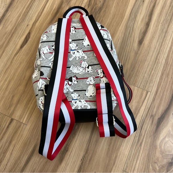 Disney Parks Loungefly Backpack 101 Dalmatians Gray Stripe - Picture 8 of 14